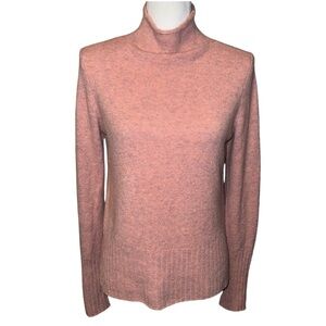 Madewell merino/alpaca blend mock neck sweater dusty rose pink
